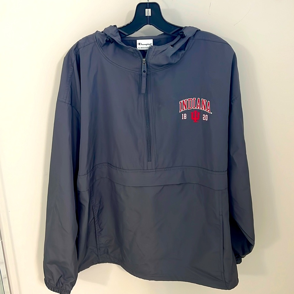 Champion Indiana University Men’s rain windbreaker.  NWOT size XL